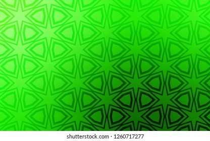 Light Green vector background with colored stars. Modern geometrical abstract illustration with stars. Pattern for websites, landing pages.