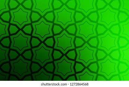 Light Green vector background with colored stars. Stars on blurred abstract background with gradient. Pattern for websites, landing pages.