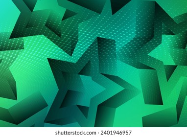 Light Green vector background with colored stars. Stars on blurred abstract background with gradient. Pattern for astrology websites.