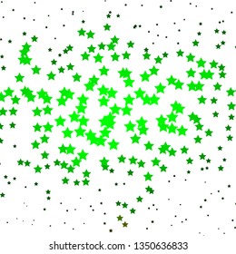 Light Green, vector background with colorful stars. Colorful illustration in abstract style with gradient stars. Pattern for websites, landing pages.