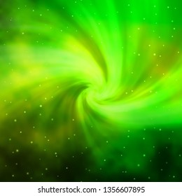 Light Green vector background with colorful stars. Blur decorative design in simple style with stars. Pattern for new year ad, booklets.