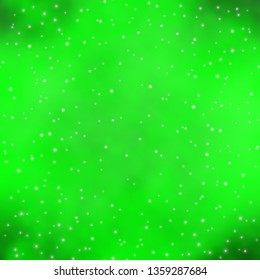 Light Green vector background with colorful stars. Blur decorative design in simple style with stars. Theme for cell phones.