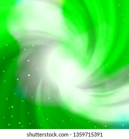 Light Green vector background with colorful stars. Modern geometric abstract illustration with stars. Design for your business promotion.