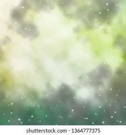Light Green vector background with colorful stars. Modern geometric abstract illustration with stars. Theme for cell phones.
