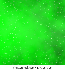 Light Green vector background with colorful stars. Colorful illustration with abstract gradient stars. Design for your business promotion.