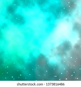 Light Green vector background with colorful stars. Colorful illustration with abstract gradient stars. Best design for your ad, poster, banner.