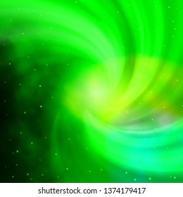 Light Green vector background with colorful stars. Colorful illustration with abstract gradient stars. Best design for your ad, poster, banner.