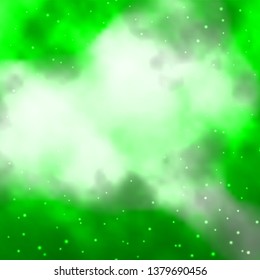 Light Green vector background with colorful stars. Colorful illustration with abstract gradient stars. Best design for your ad, poster, banner.