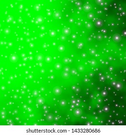 Light Green vector background with colorful stars. Colorful illustration with abstract gradient stars. Best design for your ad, poster, banner.