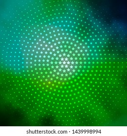 Light Green vector background with colorful stars. Shining colorful illustration with small and big stars. Design for your business promotion.