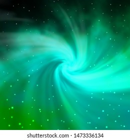 Light Green vector background with colorful stars. Decorative illustration with stars on abstract template. Best design for your ad, poster, banner.