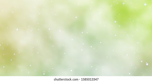 Light Green vector background with colorful stars. Modern geometric abstract illustration with stars. Pattern for websites, landing pages.