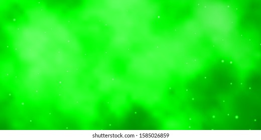 Light Green vector background with colorful stars. Colorful illustration in abstract style with gradient stars. Theme for cell phones.