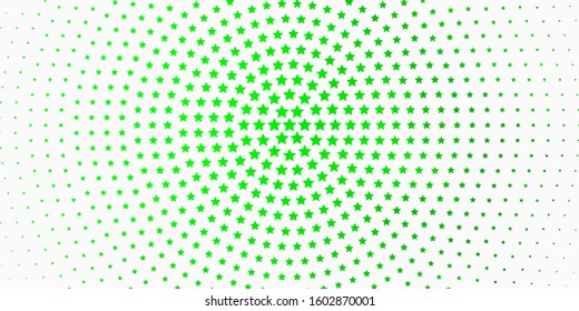 Light Green vector background with colorful stars. Colorful illustration in abstract style with gradient stars. Best design for your ad, poster, banner.