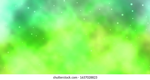 Light Green vector background with colorful stars. Blur decorative design in simple style with stars. Pattern for wrapping gifts.