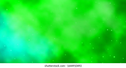 Light Green vector background with colorful stars. Decorative illustration with stars on abstract template. Best design for your ad, poster, banner.