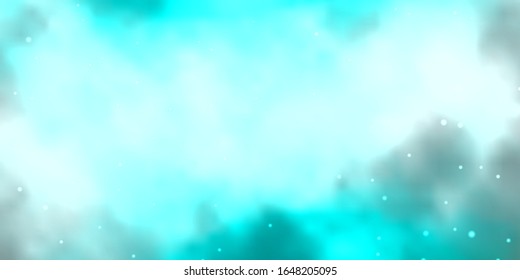 Light Green vector background with colorful stars. Decorative illustration with stars on abstract template. Pattern for new year ad, booklets.