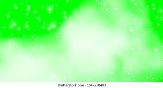 Light Green vector background with colorful stars. Shining colorful illustration with small and big stars. Pattern for wrapping gifts.