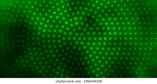 Light Green vector background with colorful stars. Blur decorative design in simple style with stars. Theme for cell phones.