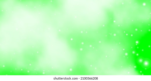 Light Green vector background with colorful stars. Shining colorful illustration with small and big stars. Pattern for wrapping gifts.