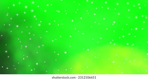 Light Green vector background with colorful stars. Decorative illustration with stars on abstract template. Pattern for new year ad, booklets.