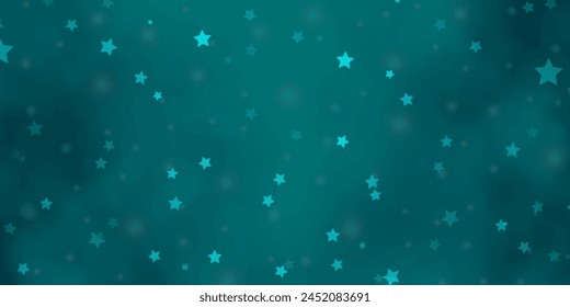 Light Green vector background with colorful stars. Modern geometric abstract illustration with stars. Design for your business promotion.