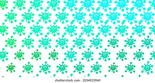 Light Green vector background with covid-19 symbols. Colorful abstract illustration with gradient medical shapes. Simple design against epidemic information.