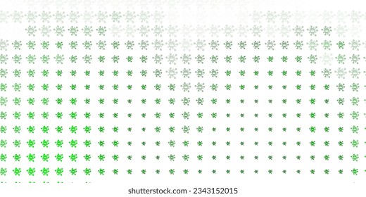 Light Green vector background with covid-19 symbols. Colorful abstract illustration with gradient medical shapes. Best design for quarantine events.