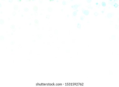 Light Green vector background with cuisine gourmet. Glitter abstract sketch with gourmet food. Pattern for ad, booklets, leaflets of restaurants.