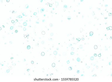 Light Green vector background with cuisine gourmet. Illustration with set of fresh food in doodle style. Pattern for ad, booklets, leaflets of restaurants.