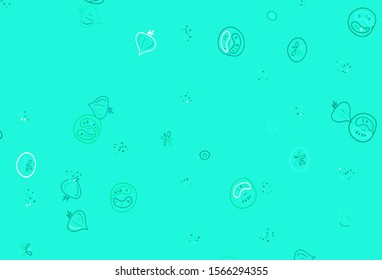 Light Green vector background with cuisine gourmet. Abstract background with colorful Fast Food illustrations. Design for ad, poster, banner of cafes or restaurants.