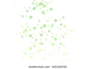 Light Green vector background with cuisine gourmet. Decorative illustration with food on abstract template. Template for meal cooking in kitchen.