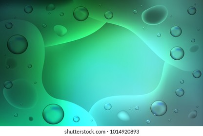 Light Green vector background with curved circles. Colorful illustration in abstract memphis style with gradient. A completely new template for your business design.