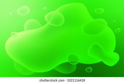 Light Green vector background with curved circles. Creative illustration in halftone memphis style with gradient. The elegant pattern for brand book.