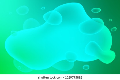 Light Green vector background with curved circles. Glitter abstract illustration with wry lines. Pattern for your business design.