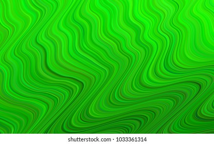 Light Green vector background with curved circles. An elegant bright illustration with gradient. The elegant pattern for brand book.