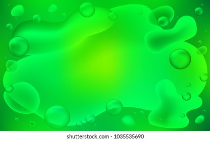 Light Green vector background with curved circles. A completely new color illustration in memphis style. New composition for your brand book.