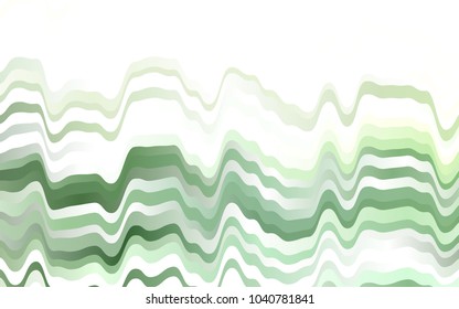 Light Green vector background with curved circles. Modern gradient abstract illustration with bandy lines. Marble design for your web site.