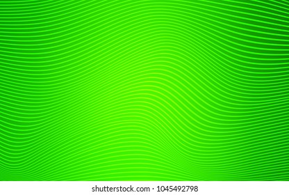 Light Green vector background with curved lines. A completely new color illustration in a vague style. A completely new design for your business.