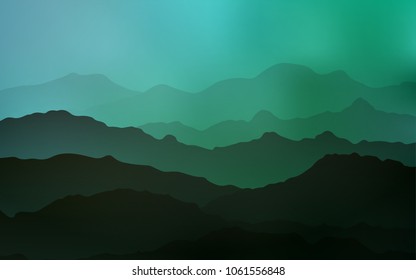 Light Green vector background with curved circles. Modern gradient abstract illustration with bandy lines. The template for cell phone backgrounds.