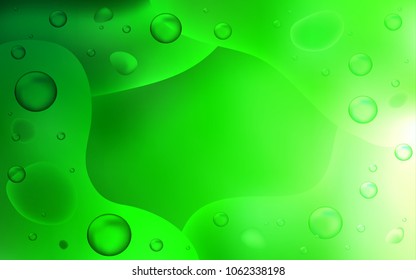 Light Green vector background with curved circles. Colorful illustration in abstract memphis style with gradient. Brand-new design for your ads, poster, banner.