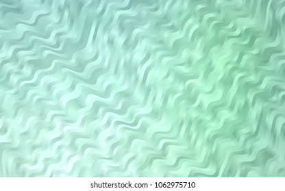 Light Green vector background with curved circles. Creative illustration in halftone marble style with gradient. Textured wave pattern for backgrounds.