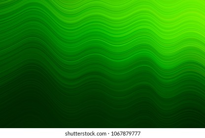 Light Green vector background with curved circles. Creative illustration in halftone marble style with gradient. Brand-new design for your ads, poster, banner.