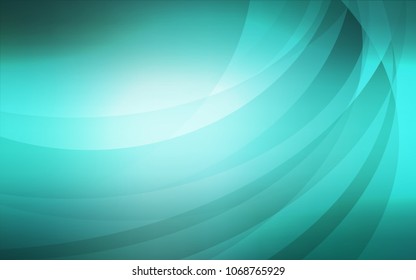 Light Green vector background with curved circles. Colorful abstract illustration with gradient lines. A new texture for your  ad, booklets, leaflets.