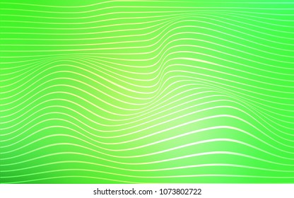 Light Green vector background with curved ribbons. A sample with blurred curved shapes. The elegant pattern of a brand book.