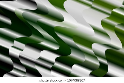 Light Green vector background with curved circles. Colorful illustration in abstract marble style with gradient. A completely new template for your business design.