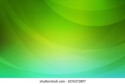 Light Green vector background with curved circles. Creative illustration in halftone marble style with gradient. A completely new template for your business design.