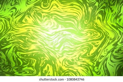 Light Green vector background with curved circles. Brand-new colored illustration in marble style with gradient. Brand-new design for your ads, poster, banner.