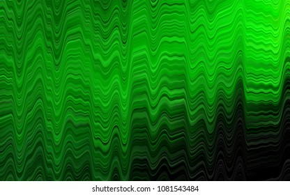 Light Green vector background with curved circles. Colorful abstract illustration with gradient lines. A completely new template for your business design.