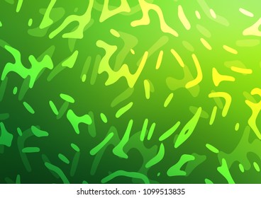 Light Green vector background with curved circles. A sample with blurred bubble shapes. Marble style for your business design.